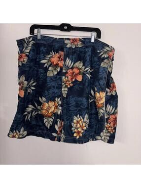 Men’s Puritan Navy and Floral Car Printed Swim Shorts Mesh Interior POCKETS